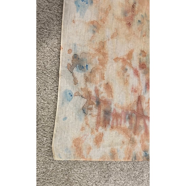 Ethereal Watercolor Style, Crowd of Faces Decorative Textile Artwork Signed Saint Amant For Sale - Image 15 of 16