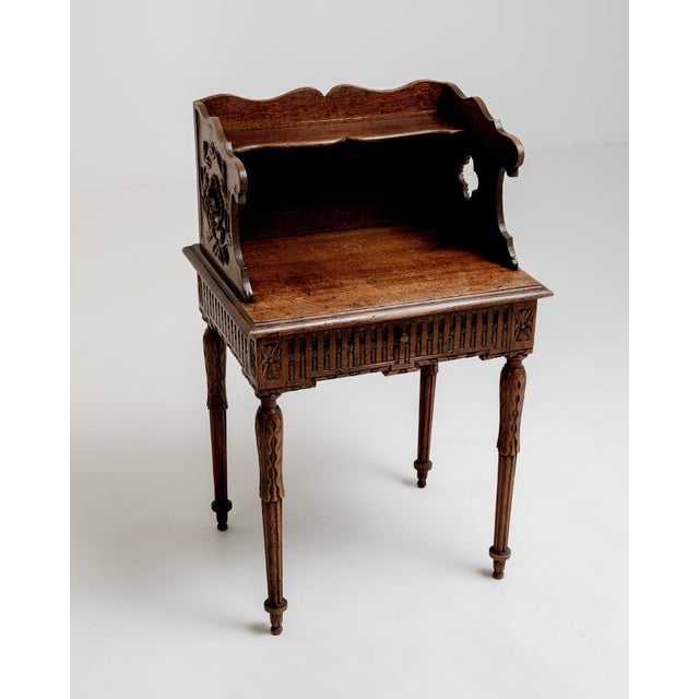 Louis XVI Side Table with Single Drawer, Neoclassical Style, France, Early 19th Century For Sale