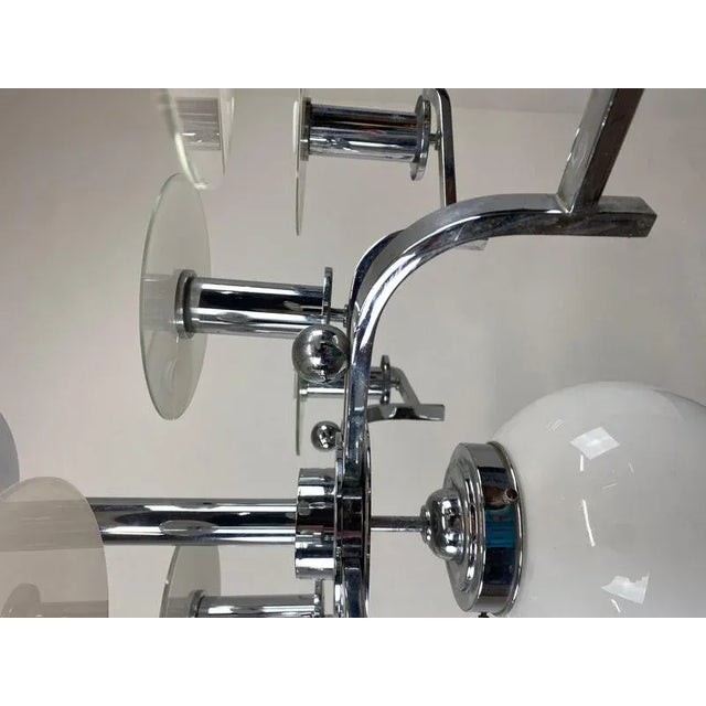 Large Functionalist Bauhaus Chandelier, 1930s For Sale - Image 9 of 12