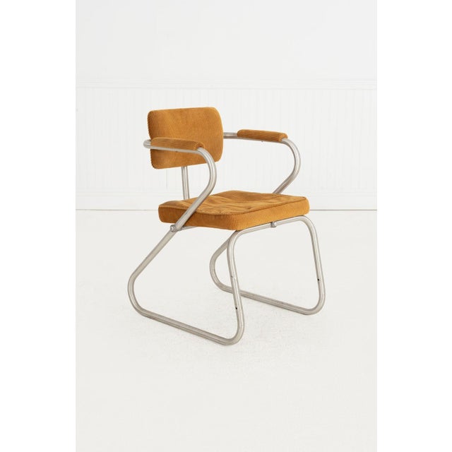 Mid-Century Modern Warren McArthur Aluminum Side Chair Circa 1945 For Sale - Image 3 of 12