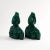 Emerald Green Ceramic Goddess Bust Figures - Pair For Sale - Image 10 of 12