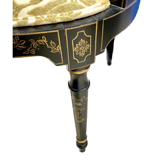 Vintage Baker Ebony Charleston Side Chair For Sale - Image 9 of 12