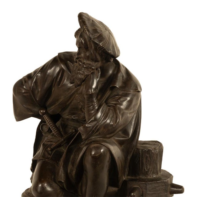 Fine Antique French School Bronze Sculpture Statue of Christopher Columbus 1870 For Sale - Image 13 of 16
