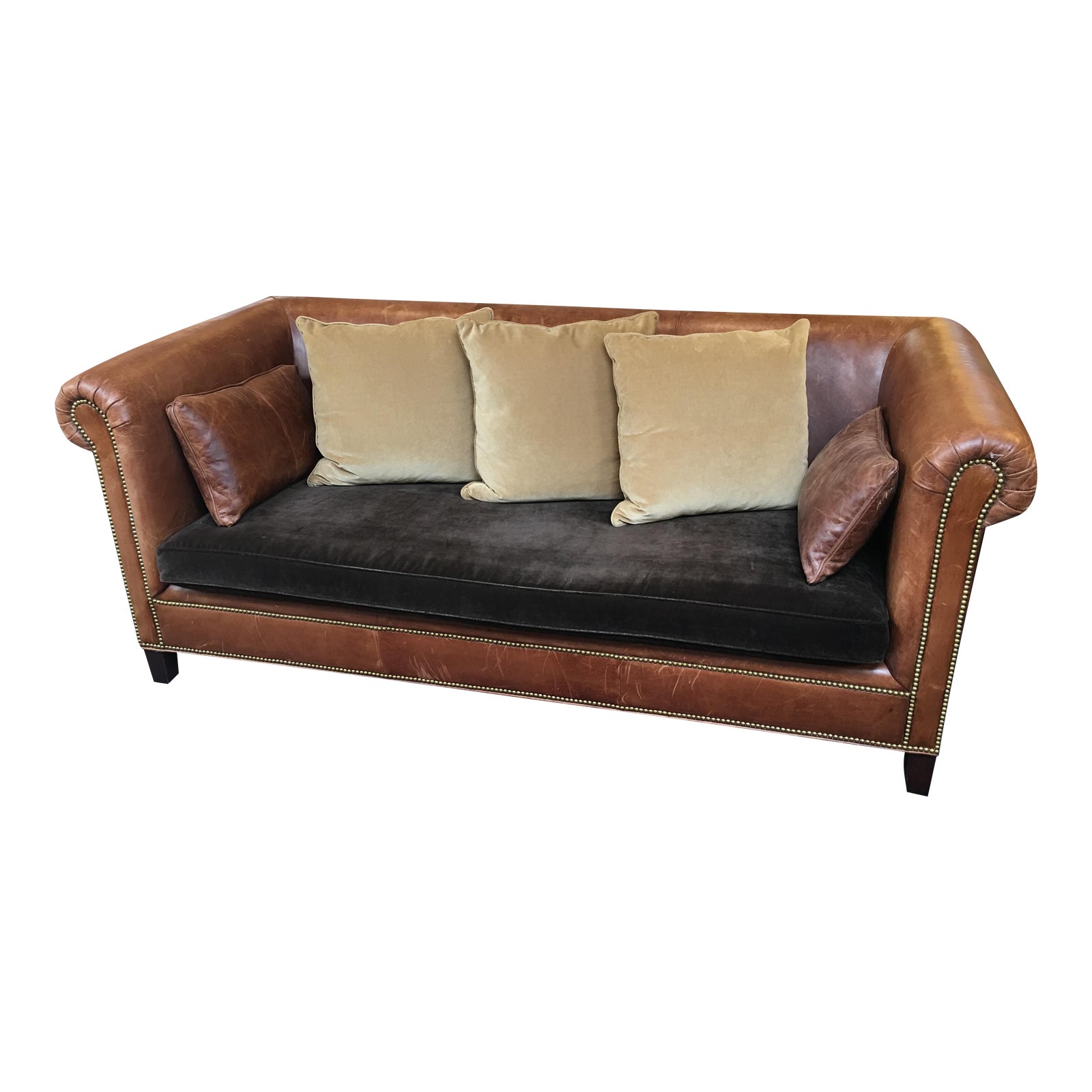 Ralph Lauren Brompton Leather Sofa Chairish