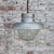 1950s Vintage Industrial Grey Metal &andFrosted Glass Pendant Lamp For Sale - Image 5 of 6