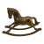 Vintage Mid-Century Brass Rocking Horse Figurine For Sale
