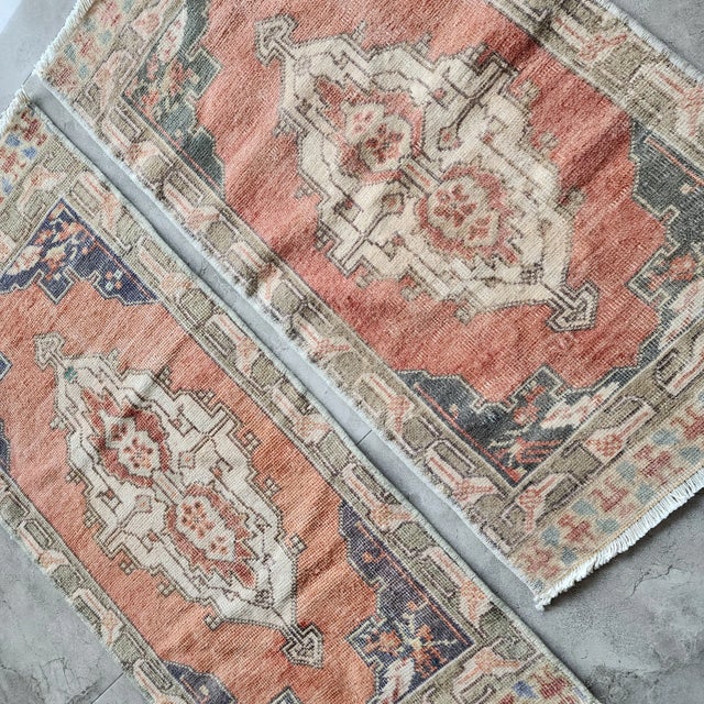 1960s Turkish Oriental Matching Runner in Muted Colors - a Pair For Sale - Image 9 of 10