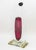 Postmodern Art Glass Vase, 1998, with magenta colored central glass with geometric clear glass design, illegibly signed...