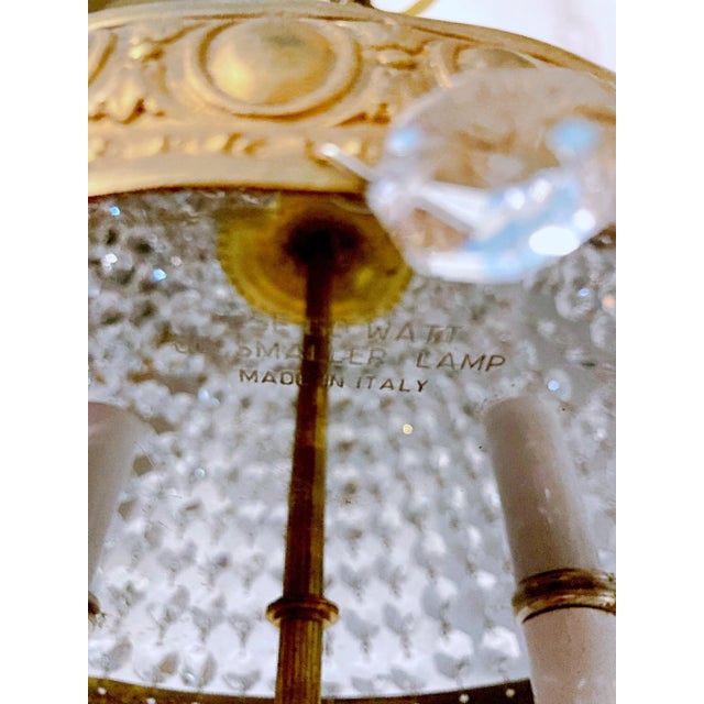 1950s Italian Brass Basket Chandelier For Sale - Image 9 of 10