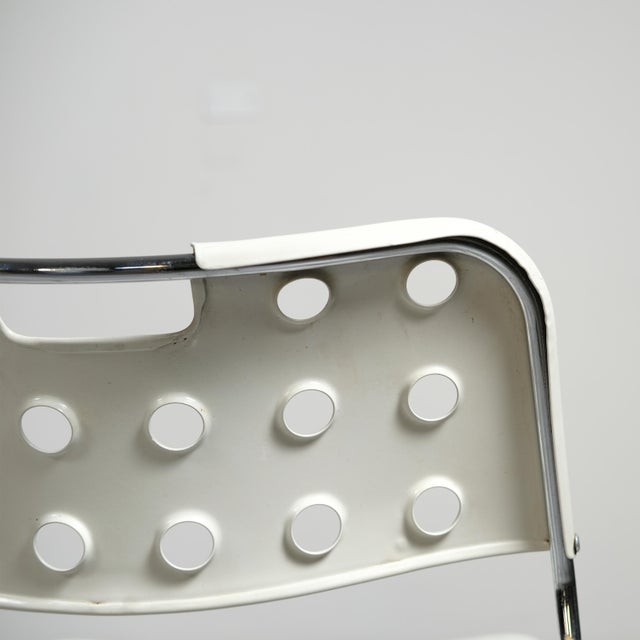 White Omstak White Stackable Chairs by Rodney Kinsman for Bieffeplast, 1972, Set of 8 For Sale - Image 8 of 18