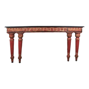 Vintage Hand-Carved English Style Console Table