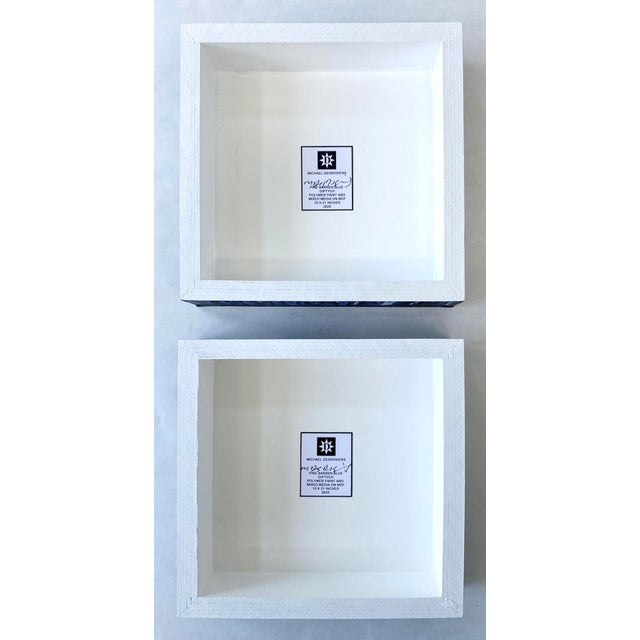 "Pine Barren Blue" by Michael DesRosiers Abstract Mixed Media on a MDF Panel (2025)-Set of 2 For Sale - Image 4 of 4