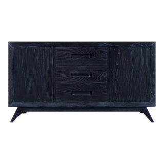 1950s Mid Century Modern Cerused Credenza Attributed to Paul Frankl For Sale