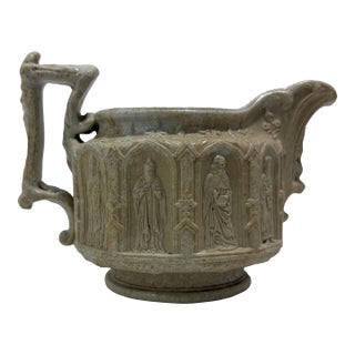 Antique Charles Meigh Apostle Jug, Gothic Revival Stoneware, England For Sale