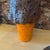 1990s Brutalist Orange and Gray Fat Lava Ceramic German Vase For Sale - Image 6 of 11