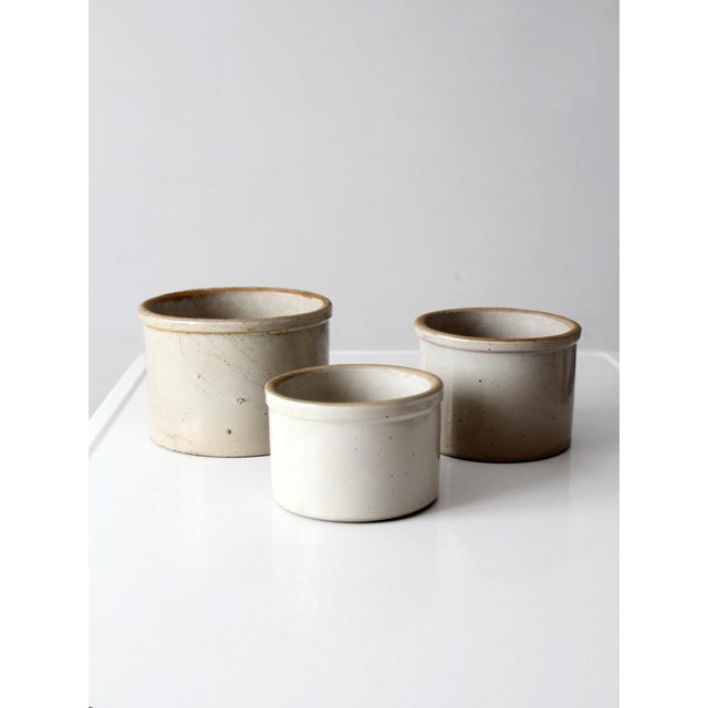Vintage Stoneware Crocks Set of 3 For Sale - Image 13 of 13