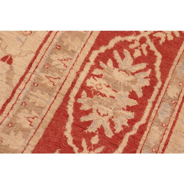Textile Bohemien Ziegler Beige Red Hand-Knotted Wool Rug - 8'2'' X 9'5'' For Sale - Image 7 of 8