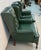 Dark Green Vintage Wing-Backed Tufted Chesterfield Lounge Chairs For Sale - Image 8 of 14