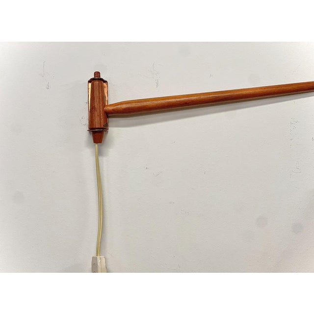 Swedish Wall Lamp in Teak and Copper by Hans-Agne Jakobsson for Hans-Agne Jakobsson Ab Markaryd, 1960s For Sale - Image 9 of 11