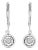 .925 Sterling Silver 1/10 Cttw Bezel-Set Round-Cut Diamond Accent Dangle Earring (I-J Color, I3 Clarity) For Sale