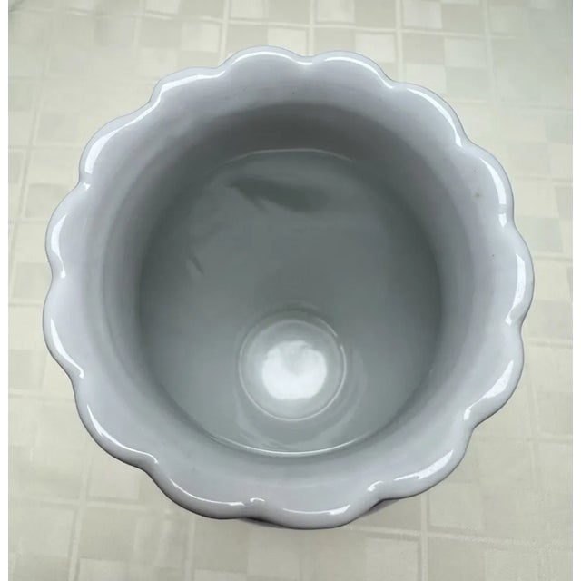 Vintage Andrea by Sadek Porcelain Enamel Vase – White with Purple Flowers Elegant and timeless, this vintage porcelain...