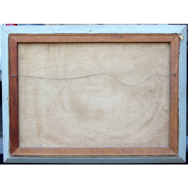 Textile Woodstock Artist Hope Manchester Abstract in Original Frame For Sale - Image 7 of 8