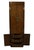 Late 20th Century Henredon Furniture Solid Walnut Campaign Style 26" Cabinet Bookcase / Wall Unit For Sale - Image 5 of 12