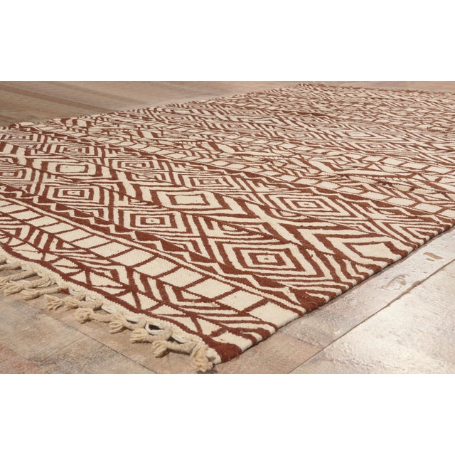 Brown Modern Taznakht Glaoui Moroccan Rug, 08'07 X 13'00 For Sale - Image 8 of 10