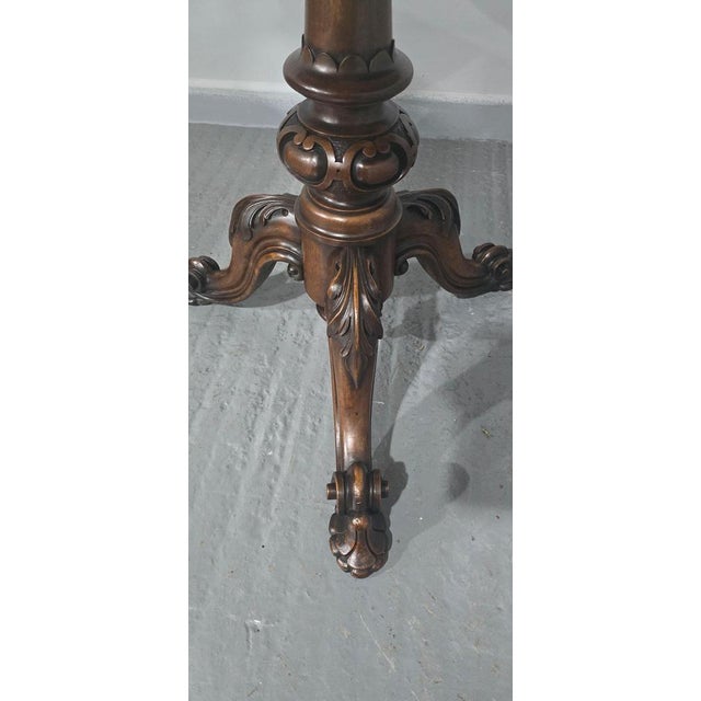 Victorian Walnut Swivel Library Table, 1850s For Sale - Image 10 of 12