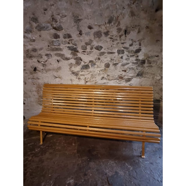 Mid-Century French Pine Garden Bench, 1960s For Sale - Image 11 of 18