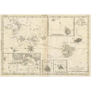 Map of the Kingdom of Tonga, 1780s For Sale