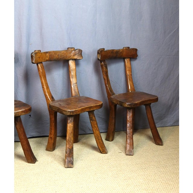 Brutalist Chairs, 1990s, Set of 4 For Sale - Image 6 of 7