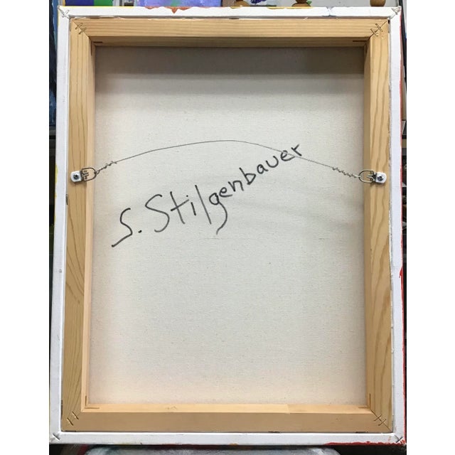 “Coastal Palette” Abstract Acrylic Painting on Stretched Canvas by Stephen Stilgenbauer For Sale - Image 4 of 4