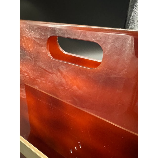 1980s Magazine Holder in Plexiglass, Italy 1980s For Sale - Image 5 of 8