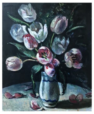 Georges Darel, Bouquet de tulipes, 1943, Oil on Canvas