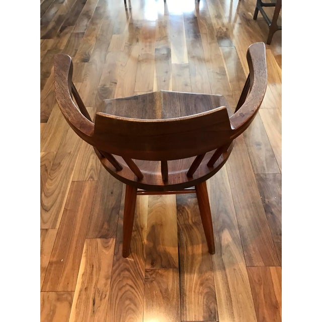 Black Set of Four Captain Chairs by George Nakashima For Sale - Image 8 of 17