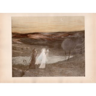 Henri Martin, Dante Meets Beatrix, 1898, Lithograph For Sale