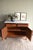 20th-century Dutch oak Art Deco girls' cabinet. The height is 87 cm. The width is 110 cm. The depth is 50 cm. with a white...