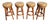 Set of Four Mid Century Bamboo Swivel Bar Stools For Sale - Image 4 of 8