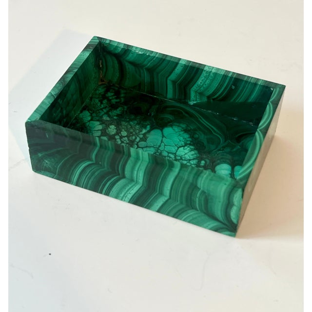 A beautiful open box hand crafted of Russian Malachite. The box is simple and can be as decorative as it is useful. A...