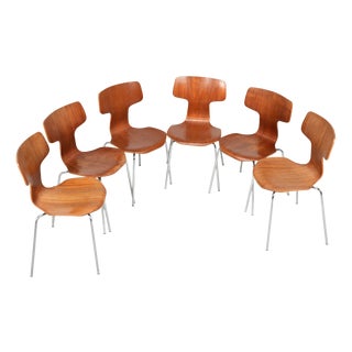 Model 3103 Chairs by Arne Jacobsen for Fritz Hansen, 1950s, Set of 6 For Sale