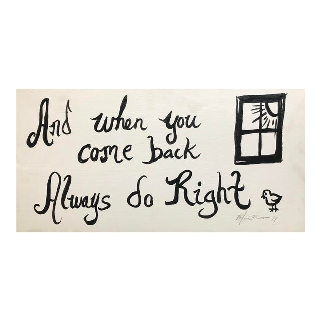 Marianne Nowottny, Folk Style Sign Painting For Sale