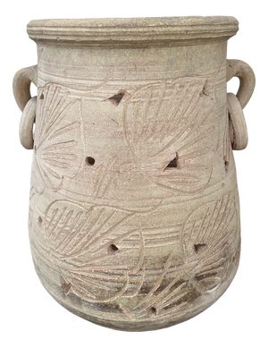 Triangular Terracotta Jar with Engravings