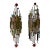 Large Pair of Hammered Glass Wrought Iron Sconces by Longobard, Italy. 1970s For Sale
