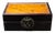 Vintage Chinese Rosewood & Golden Camphor Burl Wood Jewelry Box For Sale