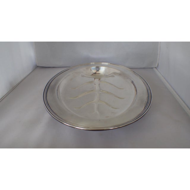 Midcentury Silver Plate Meat Tray For Sale - Image 5 of 7