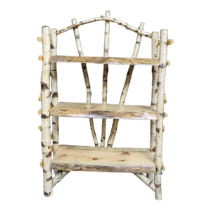 Adirondack Birch Three-Tier Display Shelf