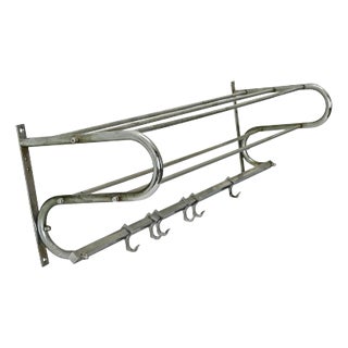 French Art Deco Hat & Coat Train Rack For Sale