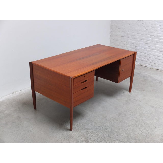 Wood Freestanding Desk with Bookshelf by Wilhelm Renz, 1960s For Sale - Image 7 of 18
