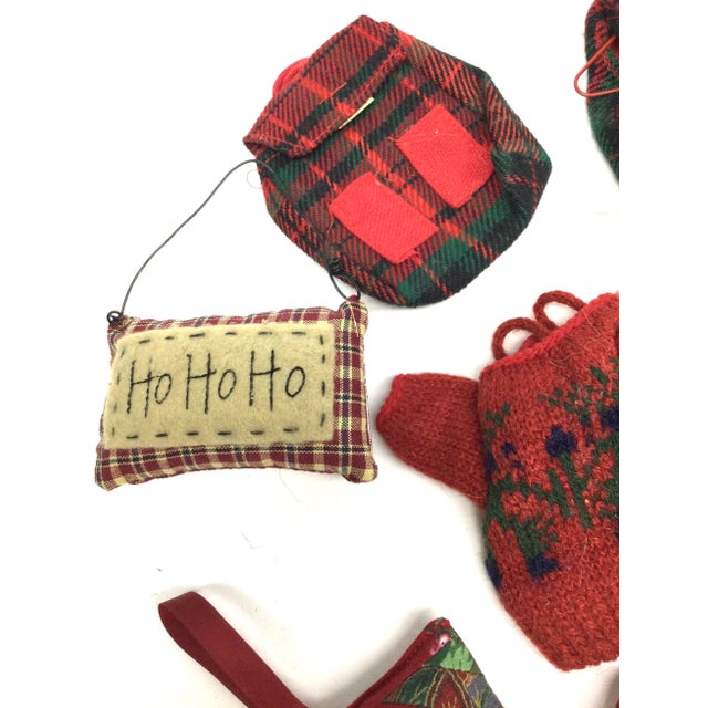 1980s Vintage Group Handcrafted Holiday Ornaments For Sale - Image 5 of 9